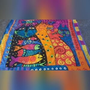 Laurel Burch silk cat scarf